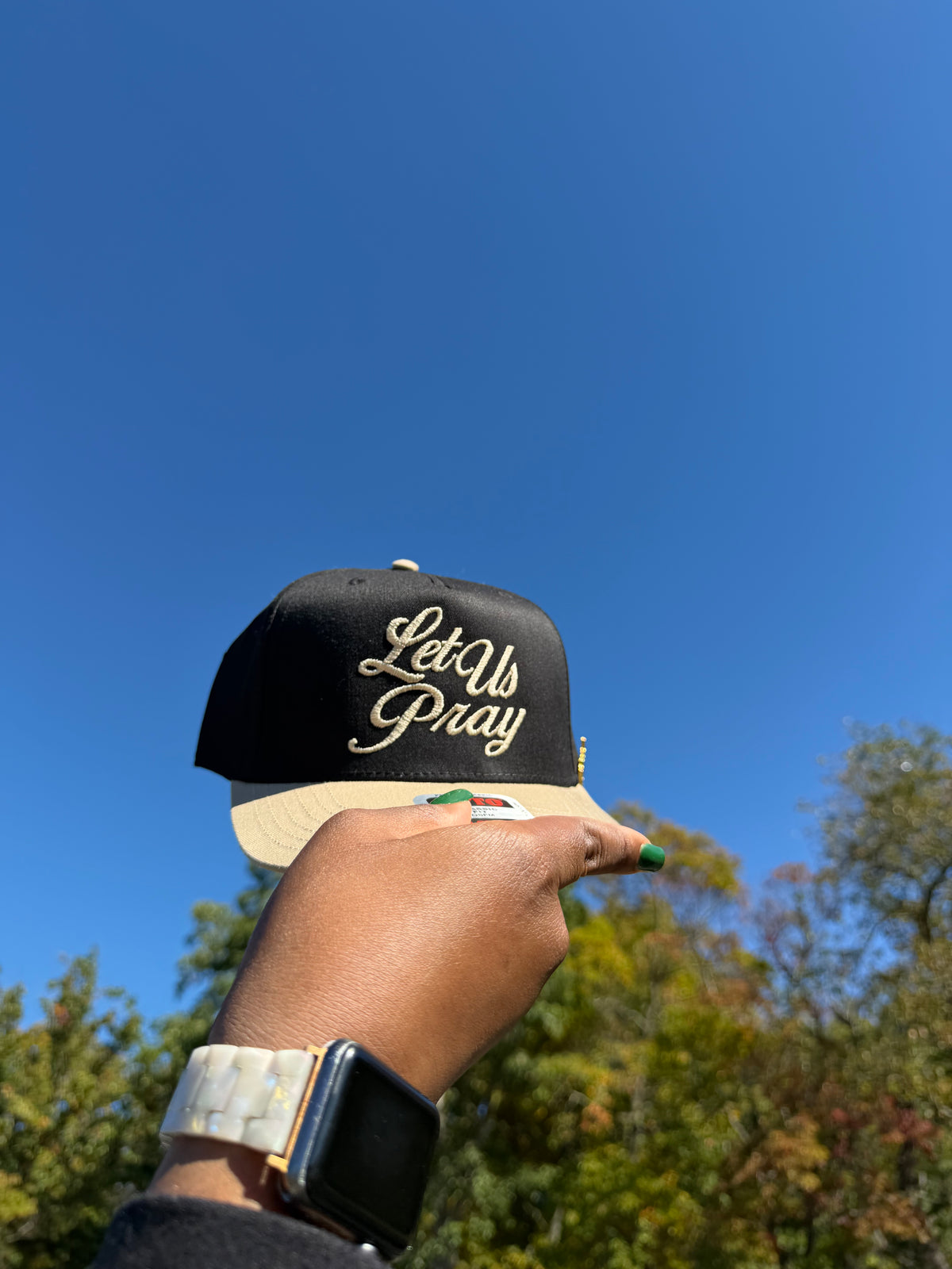 "Let Us Pray" Snapback (Black/Gold)