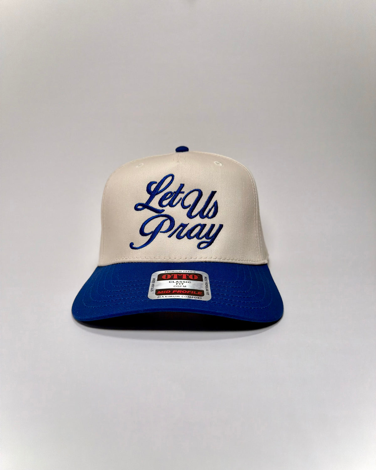 "Let Us Pray" Snapback  (Royal Blue/Natural)