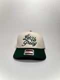 "Let Us Pray" Snapback  (Forest Green/Natural)