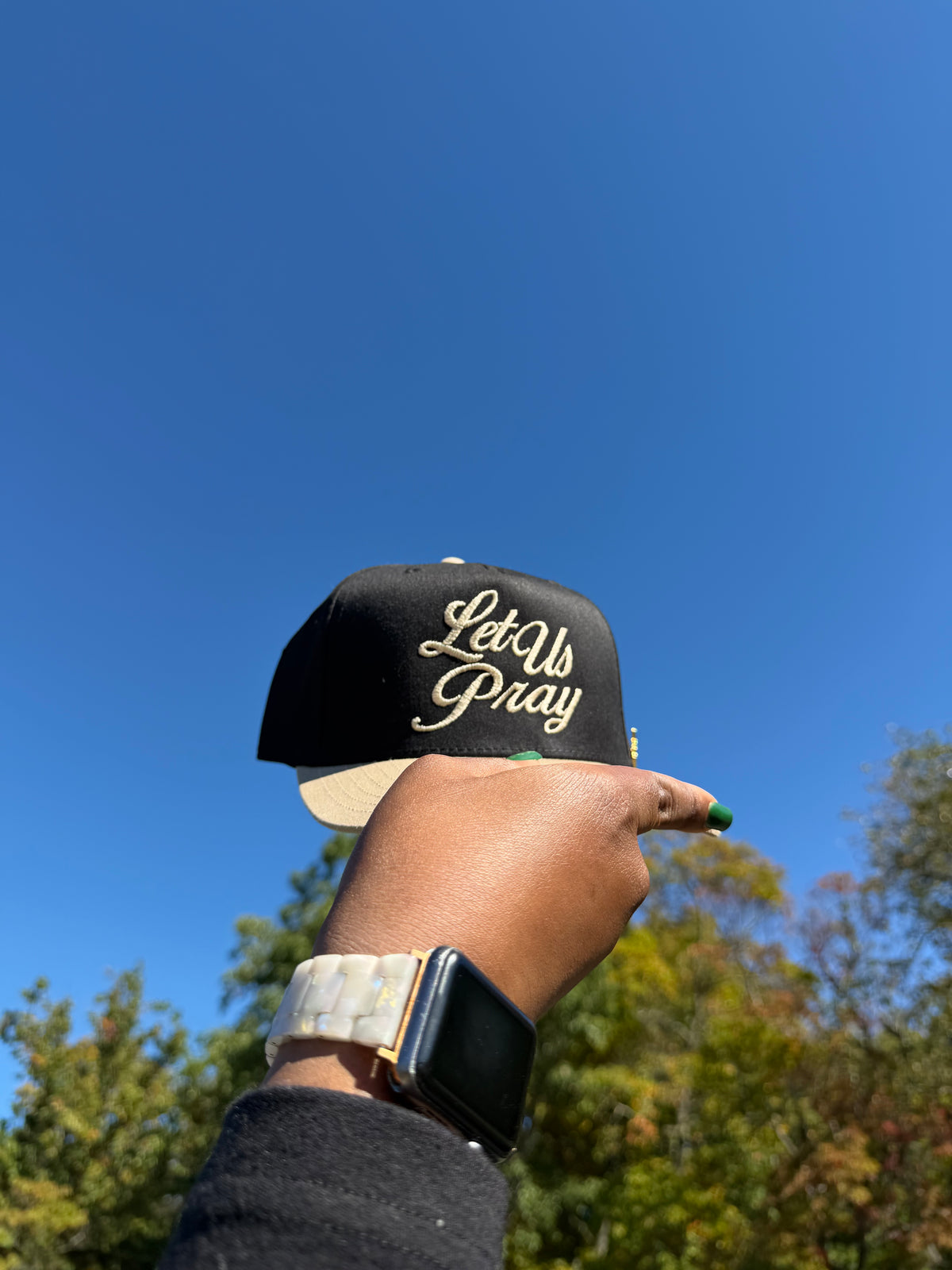 "Let Us Pray" Snapback (Black/Gold)