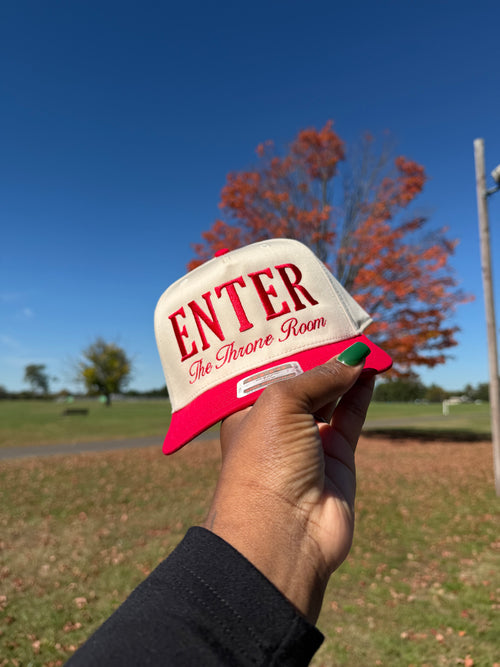 "ENTER The Throne Room" Snapback- Red/Natural