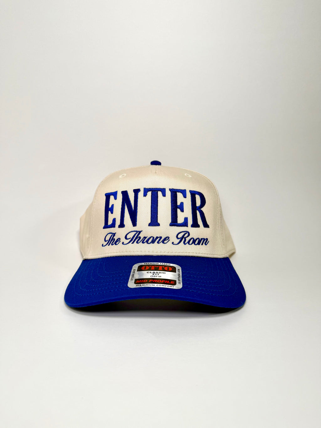 "ENTER Throne Room" Snapback- Royal Blue/Natural