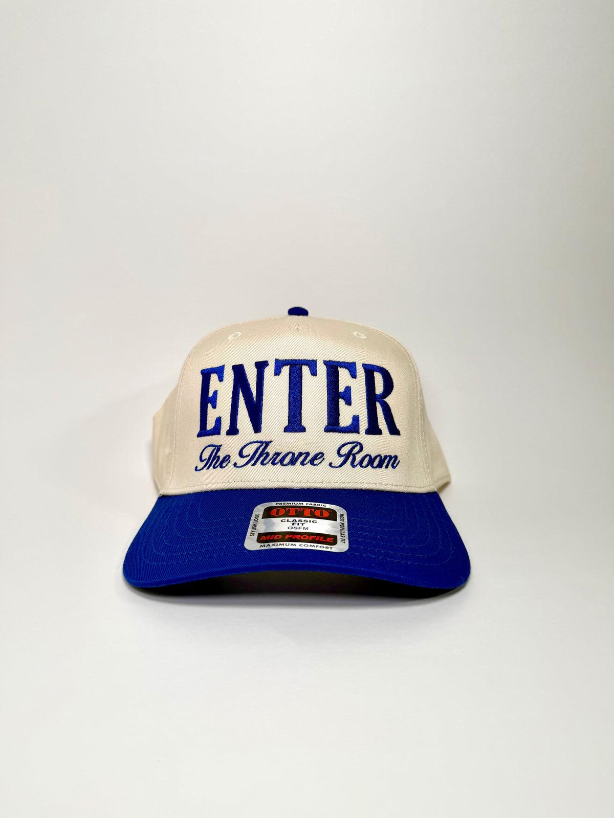 "ENTER Throne Room" Snapback- Royal Blue/Natural